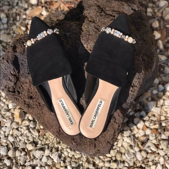 Karl Lagerfeld Black Mules Size 9 Style: Nola - Picture 2 of 9